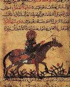 unknow artist Islamic school horse and horseman illustration out of the book of the smith art of Ahmed ibn al-Husayn ibn al-Ahnaf oil on canvas